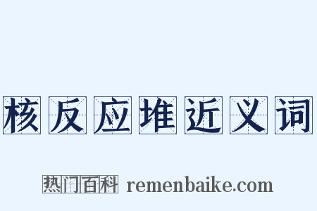 核反应堆近义词是什么意思的图片